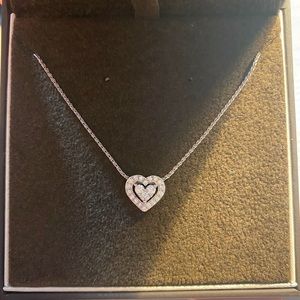 Jared Diamond Heart Necklace 14k white gold
